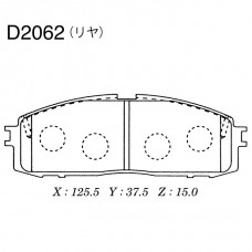 Дисковые тормозные колодки KASHIYAMA
					
D2062