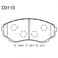 Дисковые тормозные колодки KASHIYAMA
					
D3110