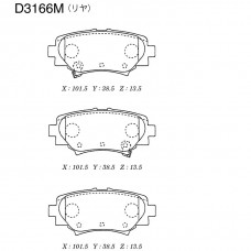 Колодки тормозные дисковые D3166M