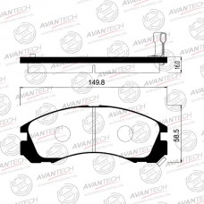 Колодки тормозные дисковые Avantech противоскрипная пластина в компл.
					
AV949