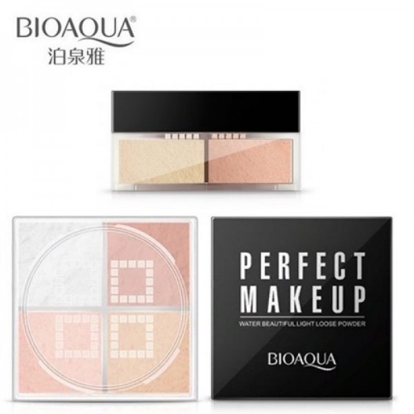 Рассыпчатая четырехцветная пудра BIOAQUA Perfect MakeUp Powder