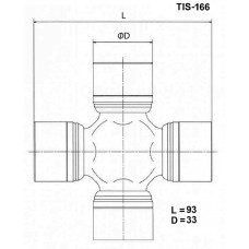 Крестовина карданного вала TOYO
					
TIS-166