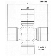 Крестовина карданного вала TOYO
					
TM-188