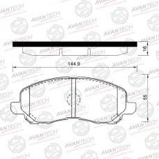 Колодки тормозные дисковые Avantech противоскрипная пластина в компл.
					
AV1039