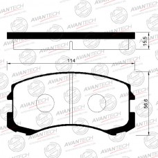 Колодки тормозные дисковые Avantech
					
AV264