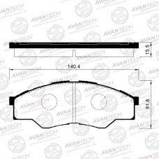 Колодки тормозные дисковые Avantech
					
AV204