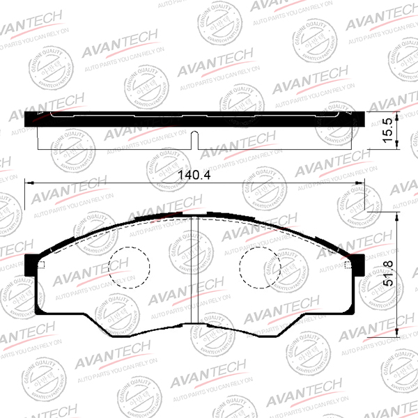 
Колодки тормозные дисковые Avantech
					