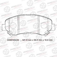 Колодки тормозные дисковые Avantech противоскрипная пластина в компл.
					
AV654