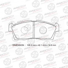 Колодки тормозные дисковые Avantech (противоскрипная пластина в компл.)
					
AV739