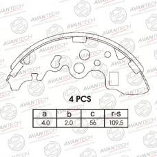 Колодки тормозные барабанные AVANTECH
					
AVS0402