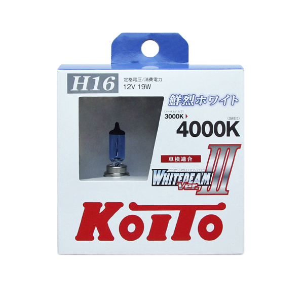 
Лампа высокотемпературная Koito Whitebeam H16 12V 19W 4000K (комплект 2 шт.)
					