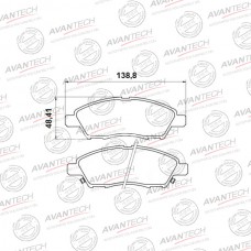 Колодки тормозные дисковые Avantech противоскрипная пластина в компл.