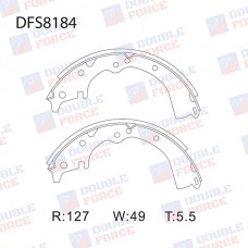 Колодки тормозные барабанные DOUBLE FORCE
					
DFS8184