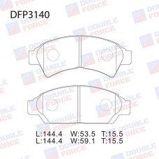 Колодки тормозные дисковые DOUBLE FORCE
					
DFP3140