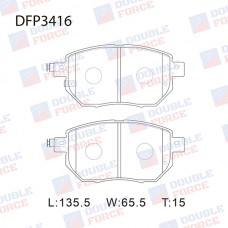 Колодки тормозные дисковые DOUBLE FORCE
					
DFP3416