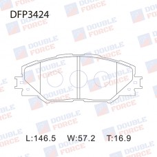 Колодки тормозные дисковые DOUBLE FORCE
					
DFP3424