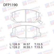 Колодки тормозные дисковые DOUBLE FORCE
					
DFP1190