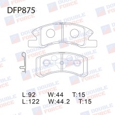 Колодки тормозные дисковые DOUBLE FORCE
					
DFP875