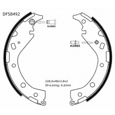 Колодки тормозные барабанные DOUBLE FORCE
					
DFS8492