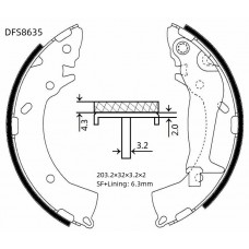 Колодки тормозные барабанные DOUBLE FORCE
					
DFS8635