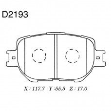 Дисковые тормозные колодки KASHIYAMA
					
D2193