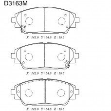 Дисковые тормозные колодки KASHIYAMA
					
D3163M