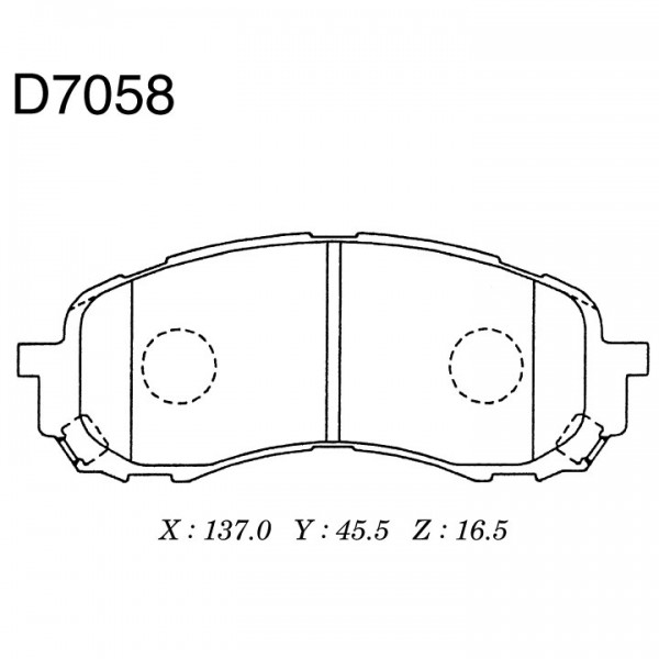 Колодки тормозные дисковые пер. Subaru Impreza 1.5,1.6 00- D7058