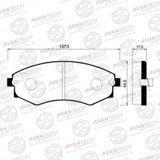 Колодки тормозные дисковые Avantech противоскрипная пластина в компл.
					
AV710