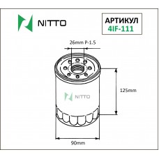 Фильтр масляный NITTO
					
4IF-111