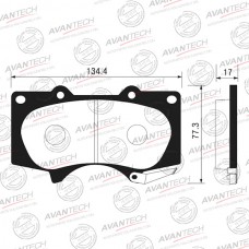 Колодки тормозные дисковые Avantech противоскрипная пластина в компл.
					
AV269