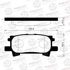 Колодки тормозные дисковые Avantech противоскрипная пластина в компл.
					
AV1058