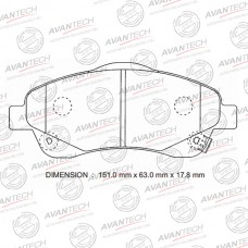 Колодки тормозные дисковые Avantech противоскрипная пластина в компл.
					
AV1083