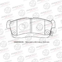 Колодки тормозные дисковые Avantech противоскрипная пластина в компл.
					
AV1060