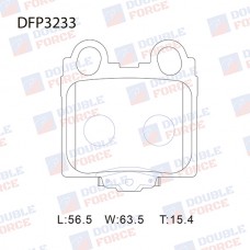 Колодки тормозные дисковые DOUBLE FORCE
					
DFP3233