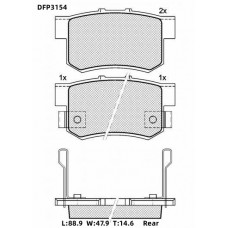 Колодки тормозные дисковые DOUBLE FORCE
					
DFP3154