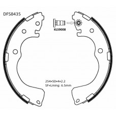 Колодки тормозные барабанные DOUBLE FORCE
					
DFS8435