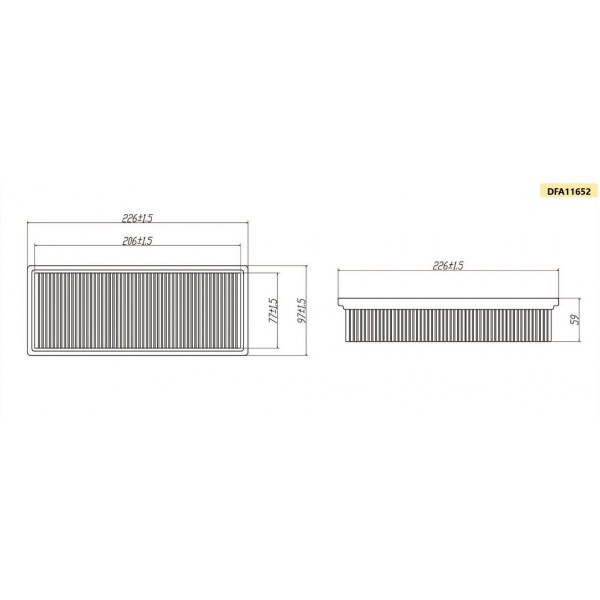 Фильтр воздушный DOUBLE FORCE DFA11652	