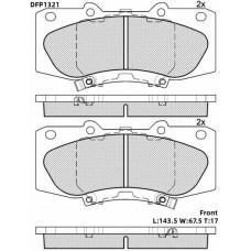 Колодки тормозные дисковые DOUBLE FORCE
					
DFP1321