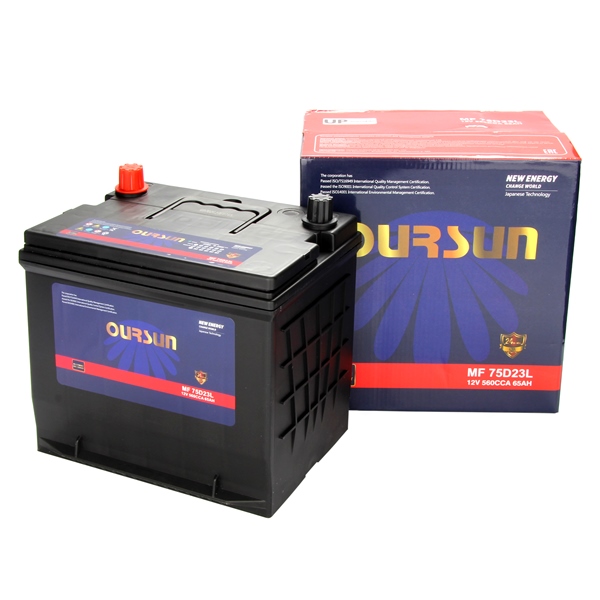 Аккумулятор OURSUN JIS MF 75D23R, 65 А/ч