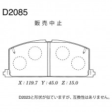 Колодки тормозные дисковые D2085