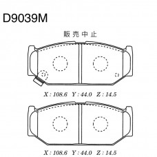Колодки тормозные дисковые пер. Suzuki Swift ZC11S 04- D9039M