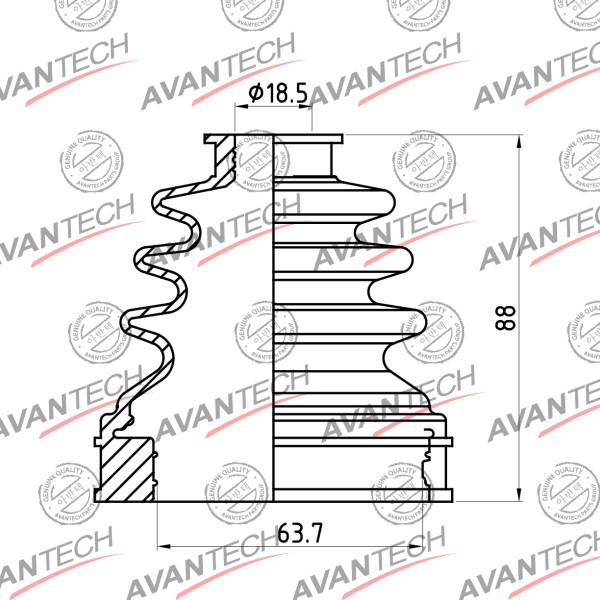 
Пыльник привода Avantech
					