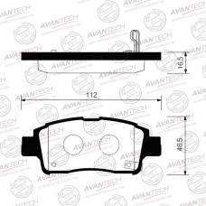 Колодки тормозные дисковые Avantech
					
AV835