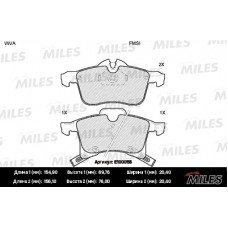 Колодки тормозные передние MILES E100058 без датчика для OPEL ASTRA G,H,ZAFIRA A (TRW GDB1668)